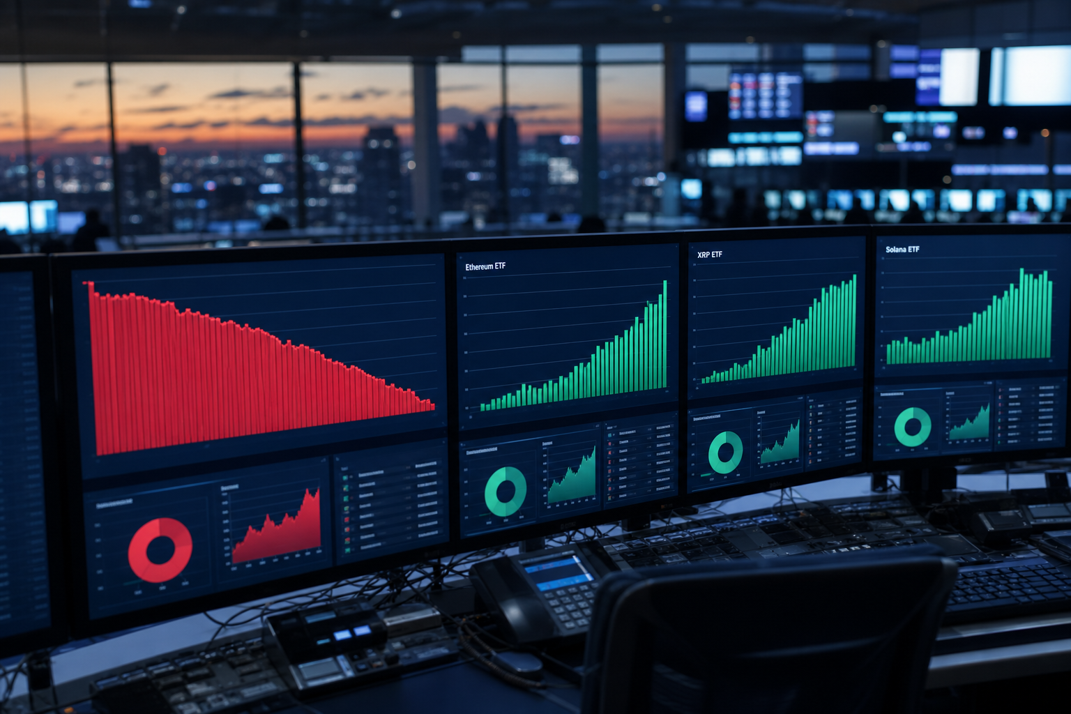 Bitcoin ETF outflows Ether XRP Solana inflows September 2026