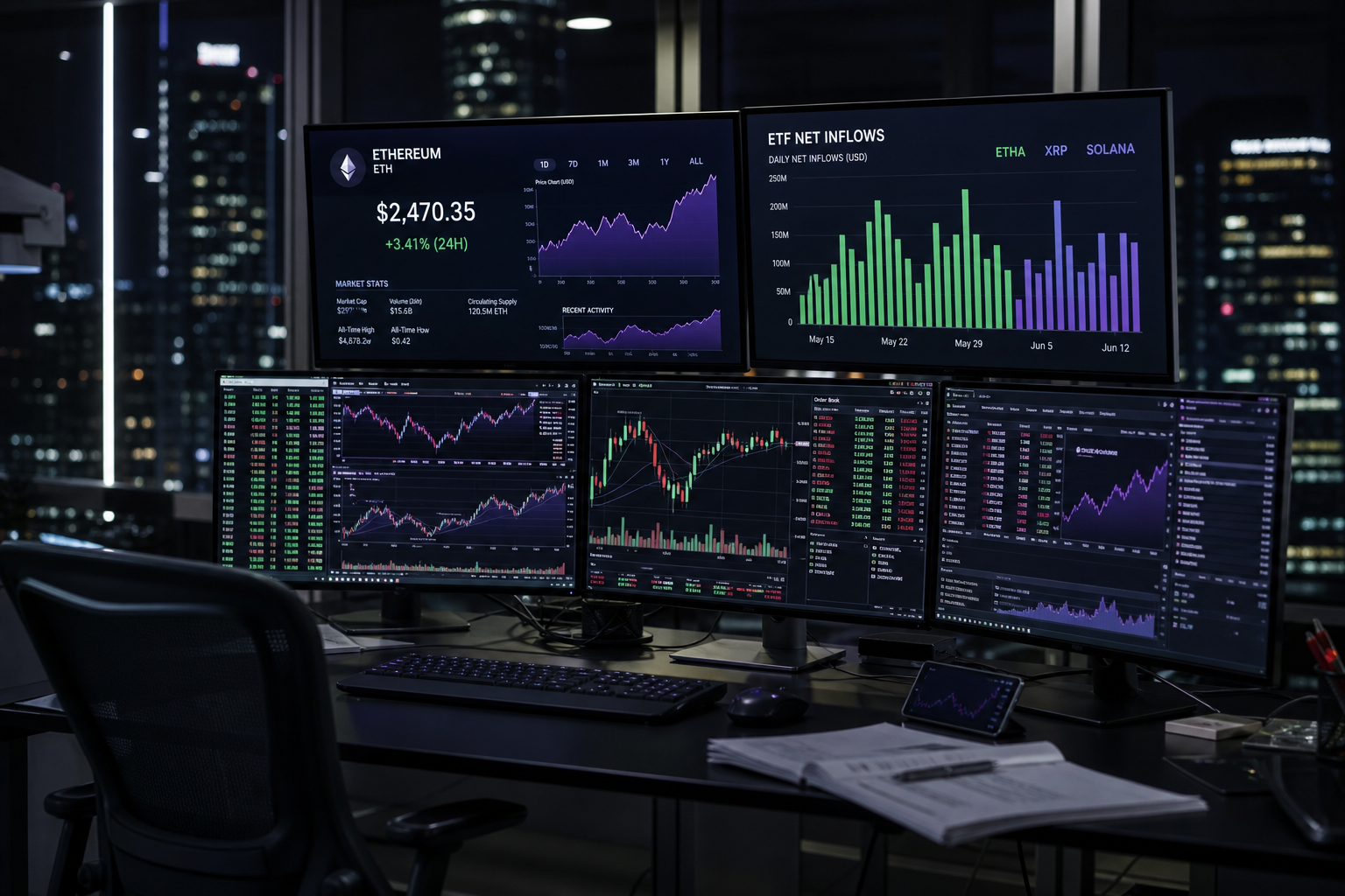 Ether ETFs 11th inflow session XRP Solana September 2026