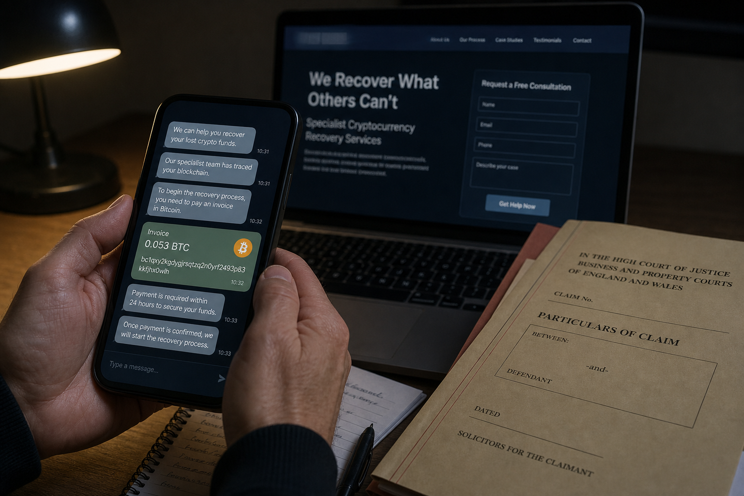 Fake recovery agents Key Coin UK victims September 2026