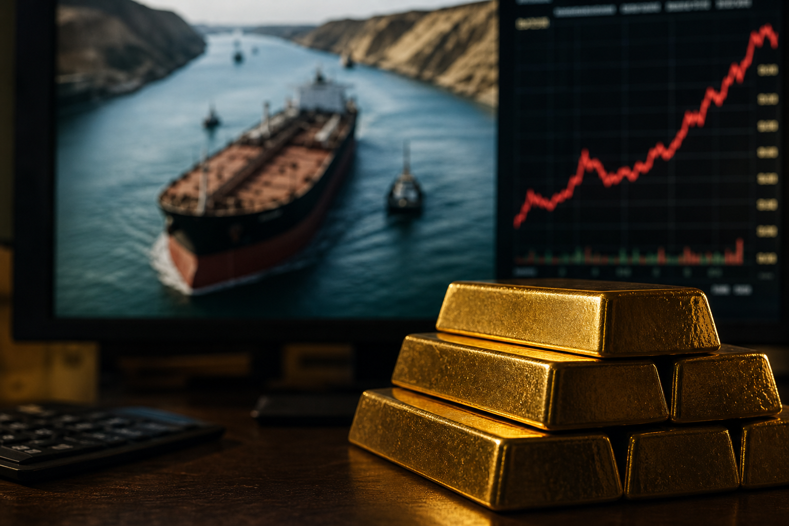 Gold below $4,450 oil Hormuz strike August 2026